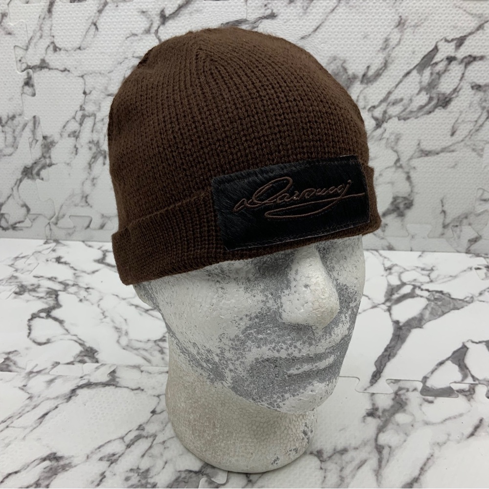 Men's Davoucci Brown | Black Pony Hair Casual Beanies NWT